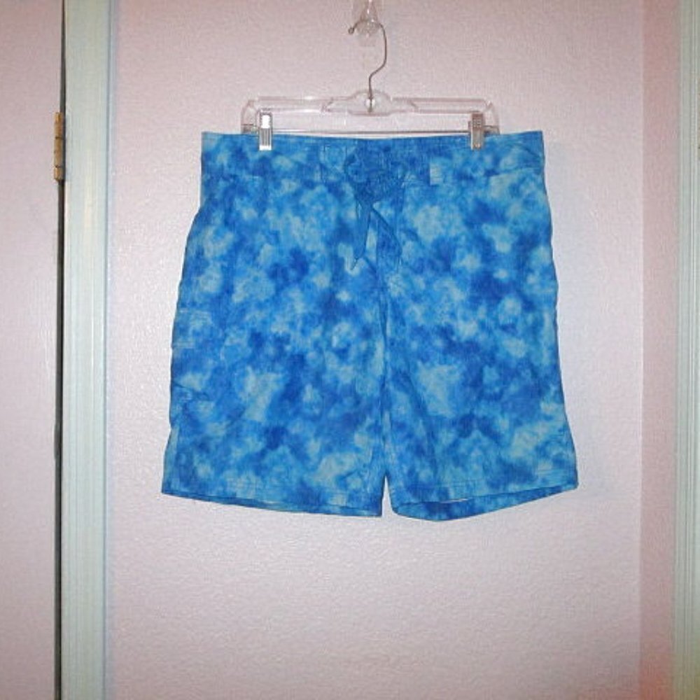 Kanu Surf Maya Swim Board Shorts Size 14 Pockets UPF Comfort Paddle Resort Beach